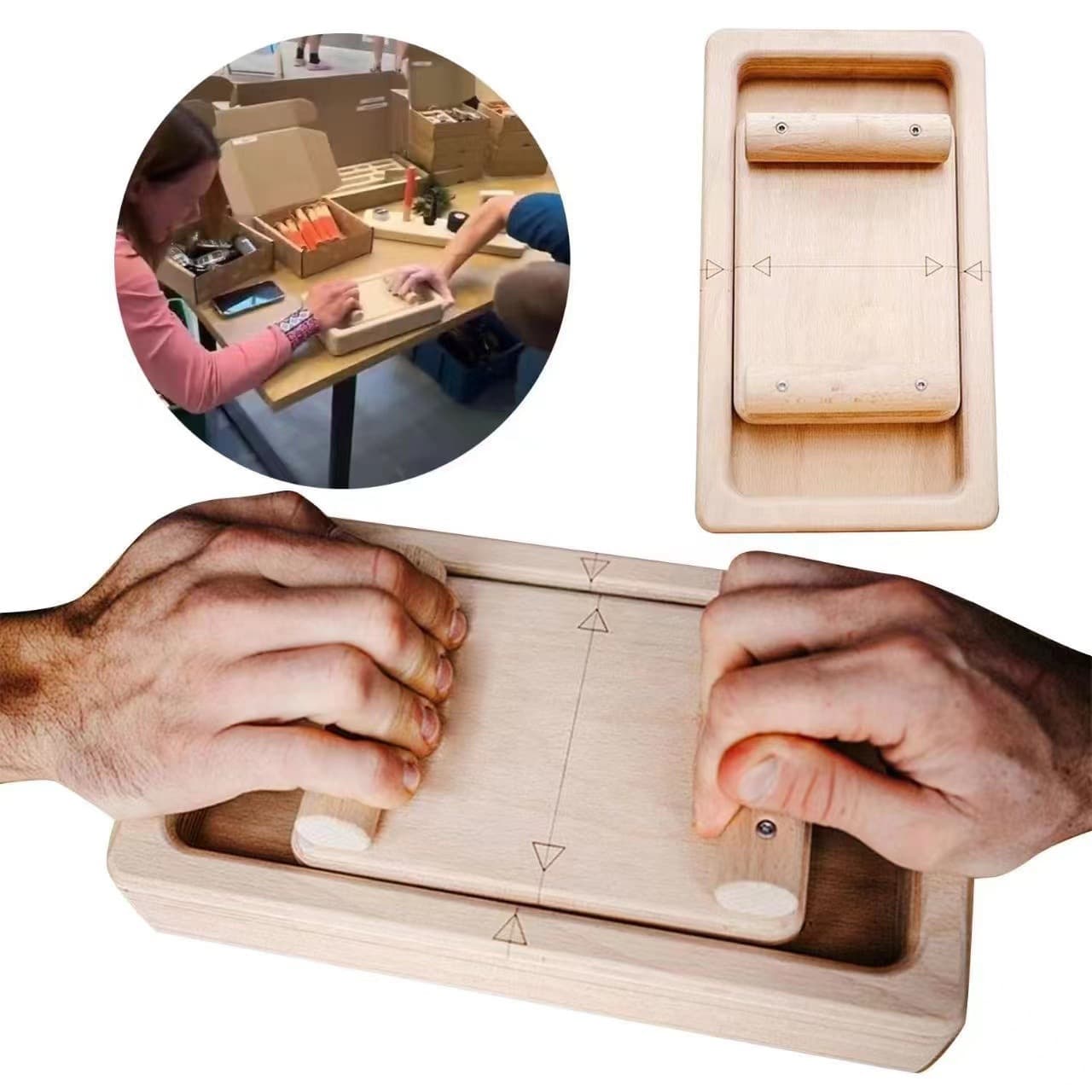 Amazon New Finger Wrist Trainer Creative Wooden Finger Wrist Exerciser Arm Wrestling Toy