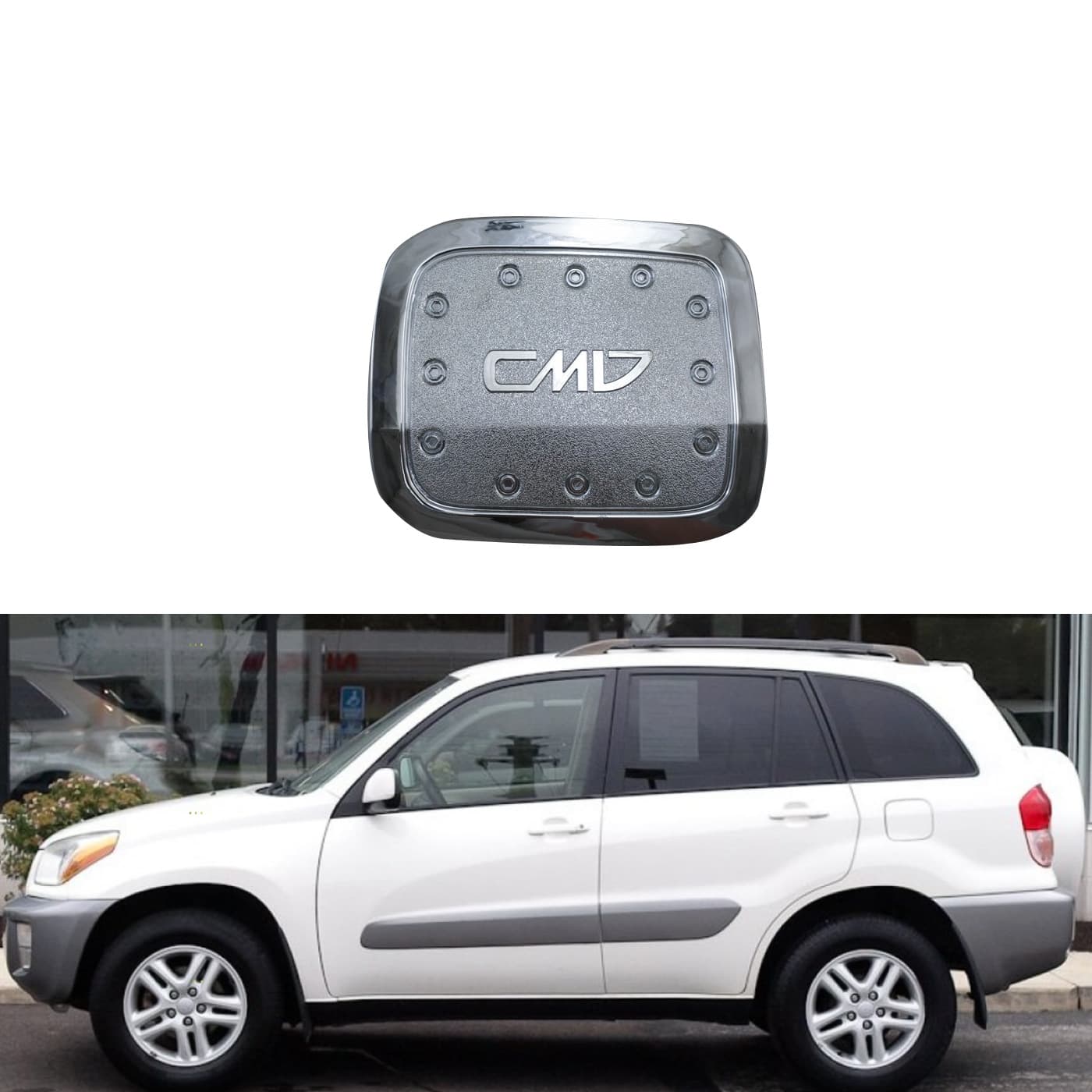 For Toyota RAV4 2001 Model Fuel Tank Cap ABS Chrome Plated Car Electroplated Modification Decoration Part