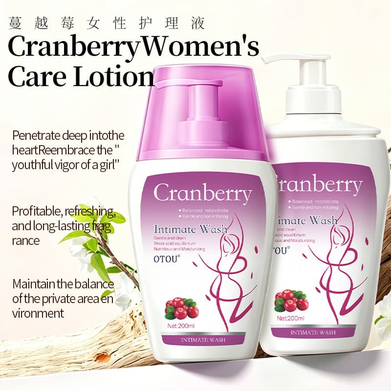 Cross-border Exclusive Cranberry Intimate Care Liquid with Weak Acid-Balancing Microbiota Cleansing Contact Lens Solution
