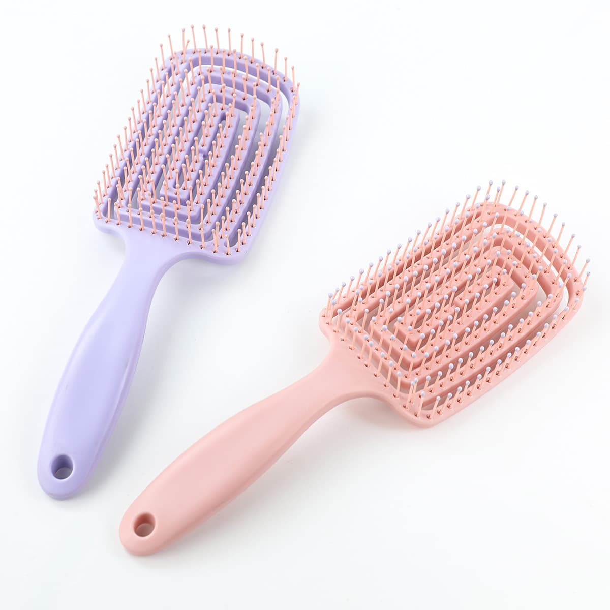 Hair Styling Tool Anti-tangle Detangling Comb Hollow Hairbrush Simple Portable Large Curved Comb Square Volumizing Styling Comb