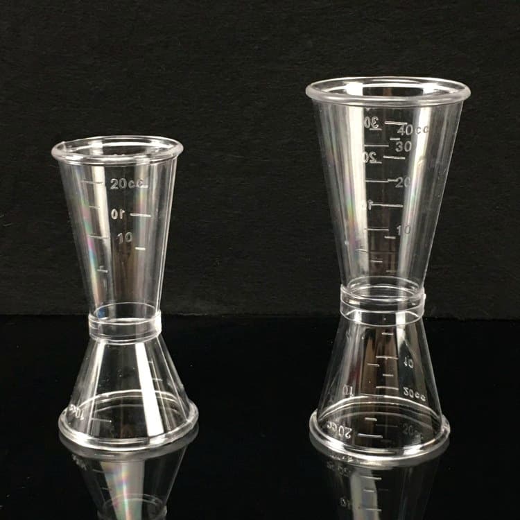 PC resin ounce cup, double-ended plastic ounce cup, milk tea, coffee, cocktail measuring cup 20-40ml