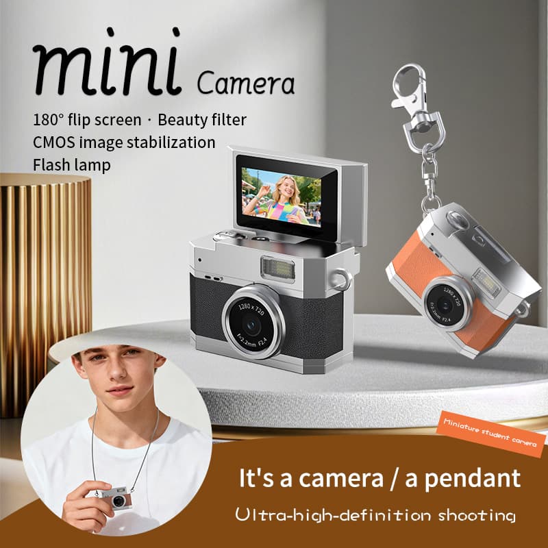 KML Retro New LK-026 Mini CCD Camera Flip Screen Dual Lens Campus Student Entry-Level Mirrorless Portable