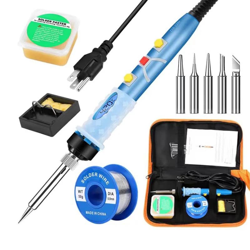 80W Digital Display Adjustable Constant Temperature Soldering Iron Electronic Repair Tool Welding Solder Pen Home Kit