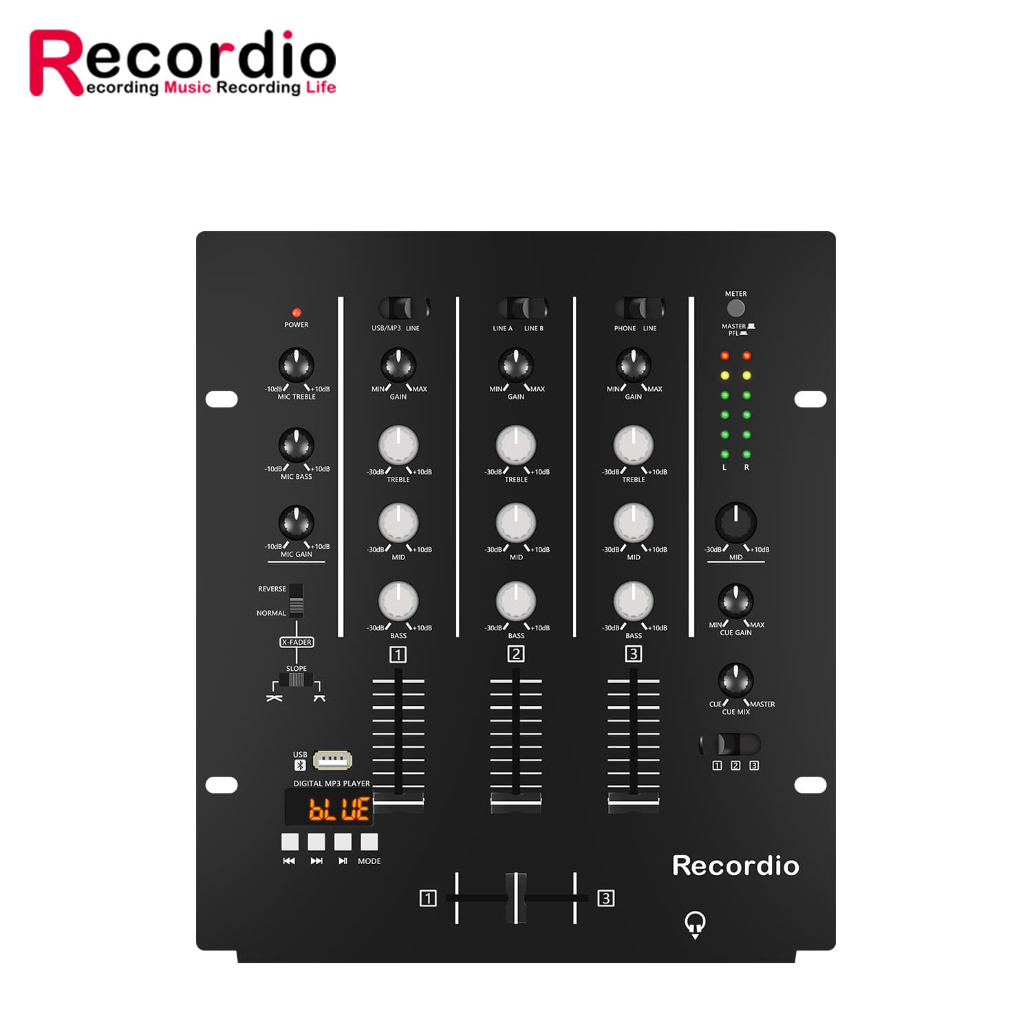 GAX-DM4 Cross-Border E-Commerce Professional Four-Channel KTV Stage DJ Mixer 4-Channel DJ Mixer