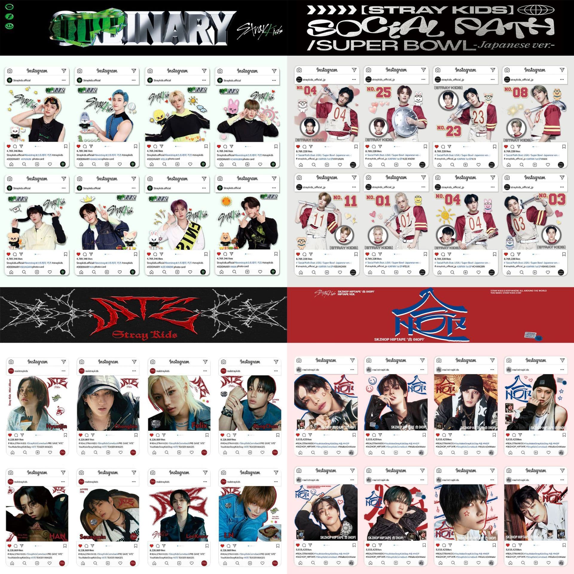 StrayKids Lee Yongbok Hwang Hyunjin Clear Card Collection Album Same Style PVC Small Cards 8 Sheets