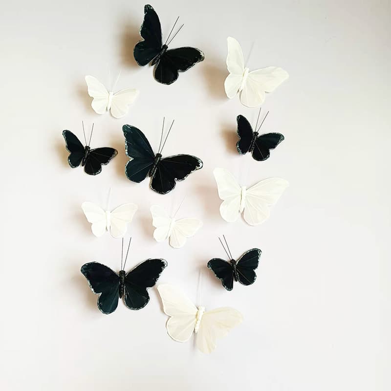 Feather Butterfly Halloween Wall Glass Cup Bridal Net Hat Hair Accessory Photo Frame Christmas Wreath Decoration