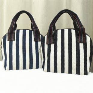 Versatile Mom Phone Handbag Korean Style Women's Tote Bag Fashion Striped Canvas Bag Casual Work Small Bag