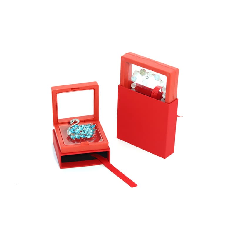 Wholesale Multi-Model Plastic PE Film Floating Packaging Jewelry Box Badge Small Gift Storage Display Box