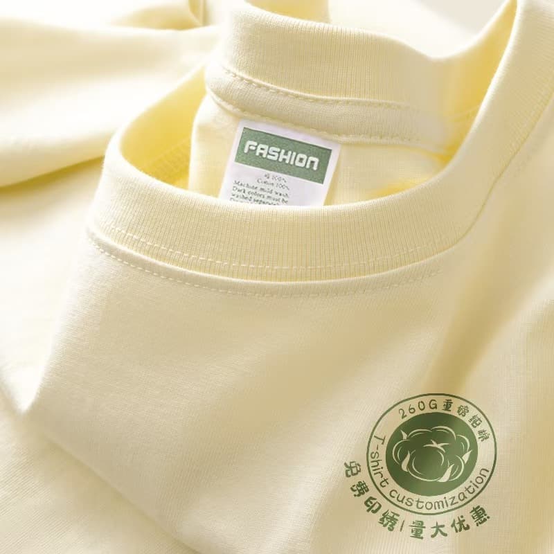 Custom Short Sleeve T-Shirt with Logo Printing, Round Neck, 100% Cotton, DIY Design for Team Uniforms, Promotional Wear, and Class Apparel