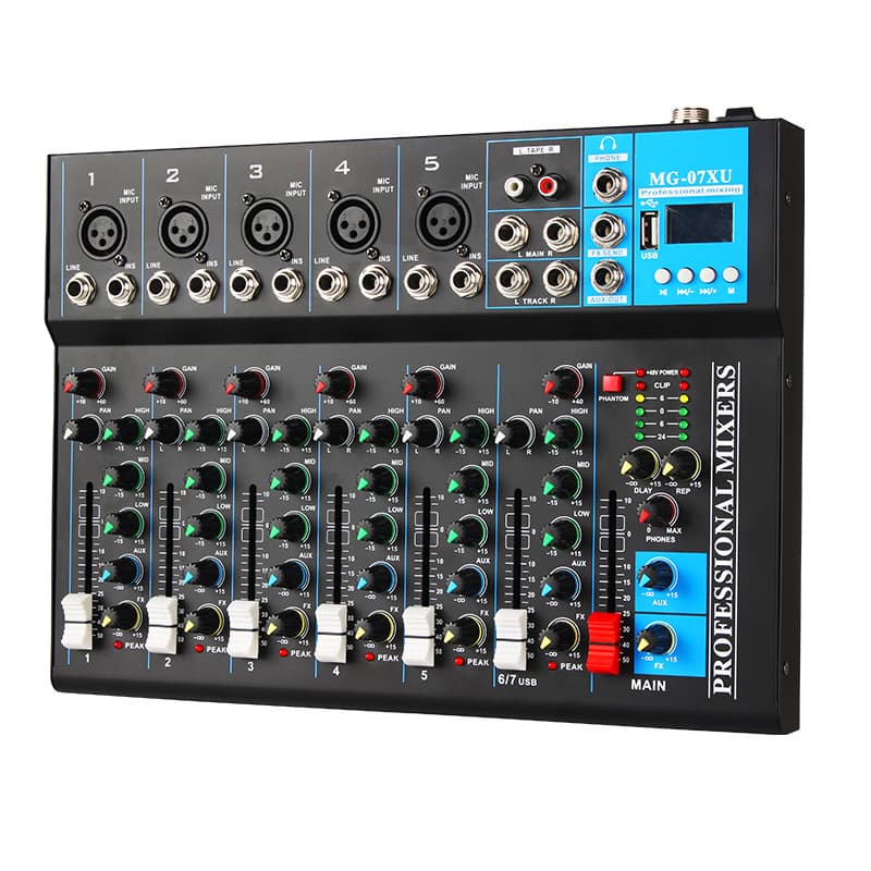 Cross-border hot-selling 4-channel mini audio mixer, Bluetooth reverb stage computer mixer, USB mini mixer