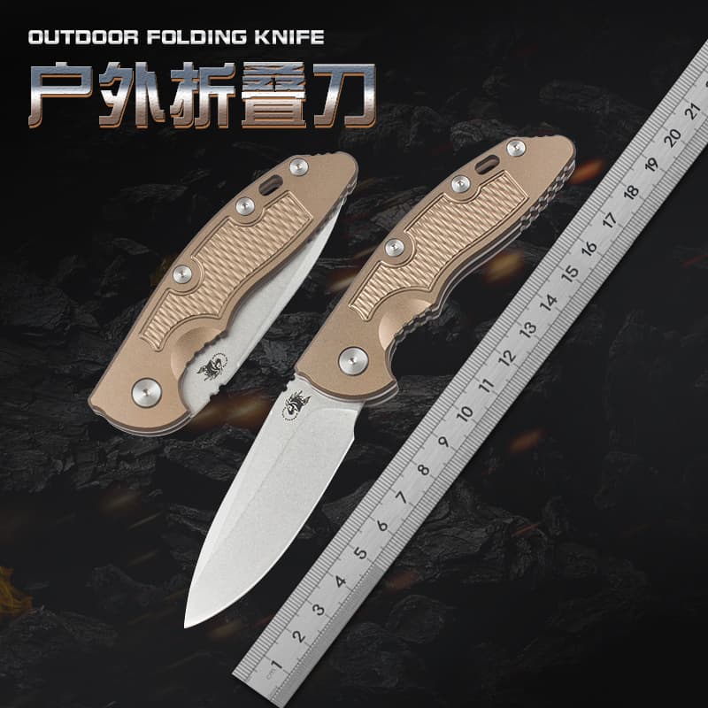 XM18 Schindler Outdoor Folding Knife Aluminum Alloy Camping Pocket Knife Portable Self-Defense Multi-Function Knife