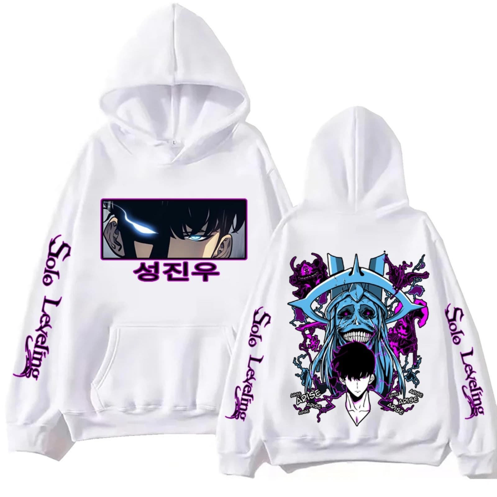 Overseas Europe and America Solo Leveling Anime Print Hoodie In Stock