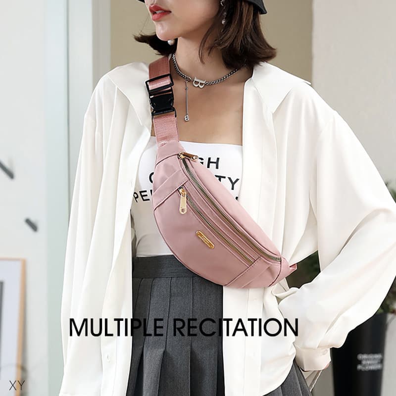 Handsome Cry Canvas Waist Bag Chest Bag Women's Casual Japanese Style Shoulder Bag Boys Small Backpack Change Mobile Phone Crossbody Bag Men's