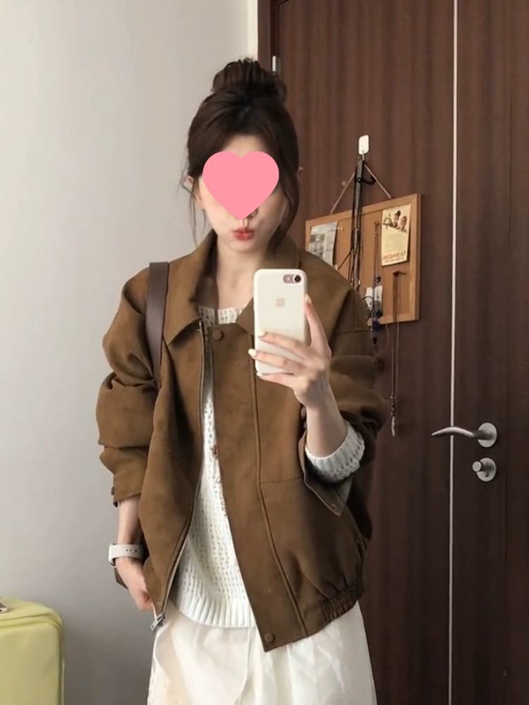 Maillard Retro Suede Jacket Women's Autumn 2026 New Style Small Loose Casual Jacket Trendy