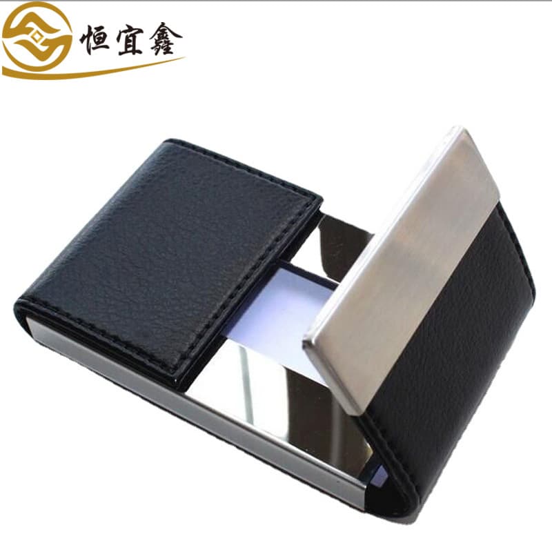 Vertical Double Open Flip Cover Style Men's Women's Business Creative Metal Name Card Holder Gift Box