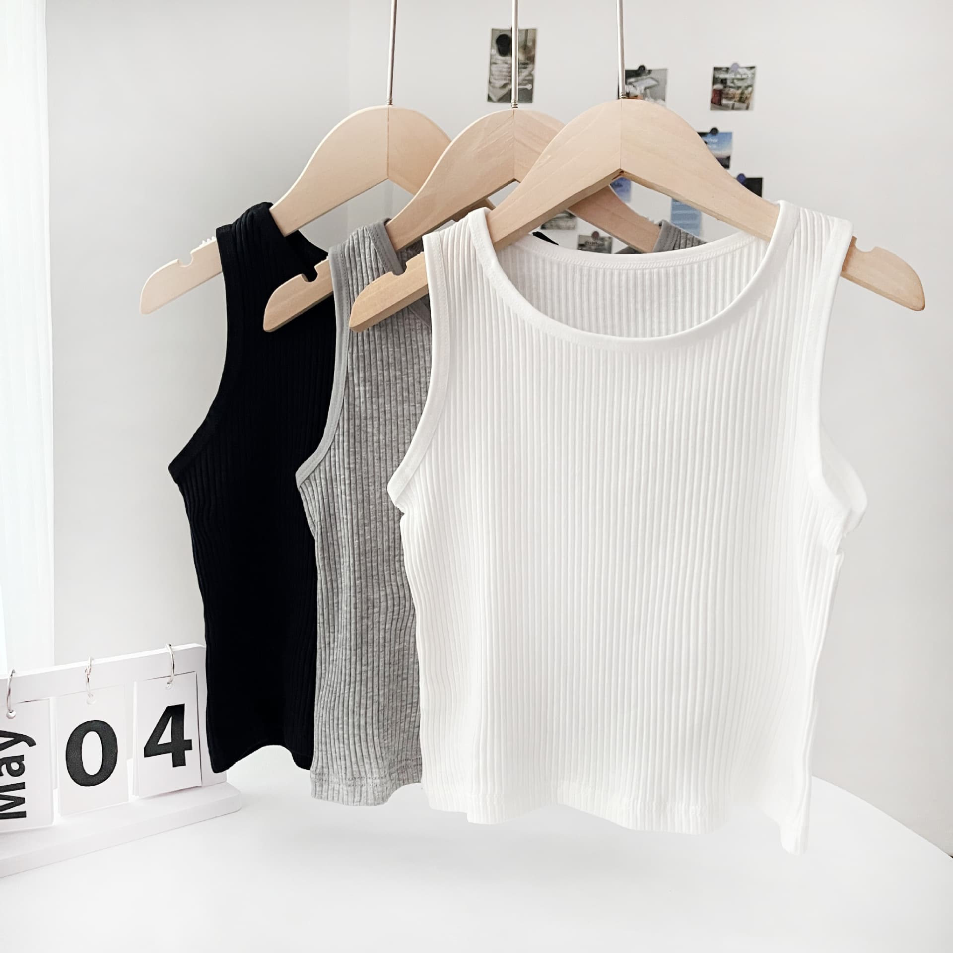 Pure Cotton Children's Vest Ribbed Black White Grey Boys Girls Base Layer Small Medium Large Kids Innerwear Outerwear Vest