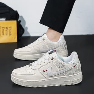 Putian AJ Air Force 1 Year of the Horse Limited Edition Low-Top Skateboarding Shoes Men's Kids Couple Casual Sports Shoes White Sneakers
