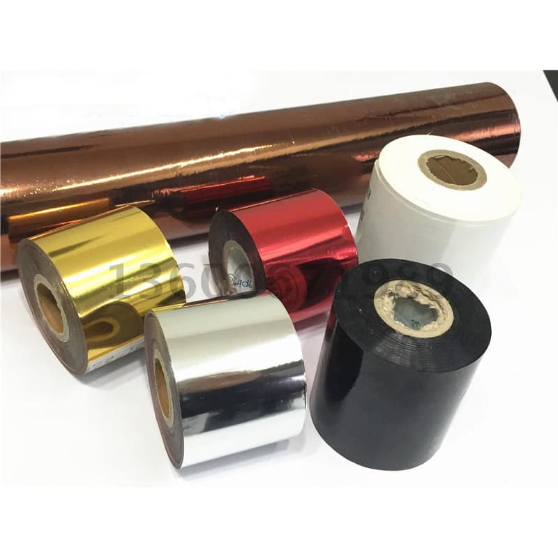 Imported hot stamping foil for laminating, matte gold, matte silver, red, black, white, bronze thermal transfer ribbon