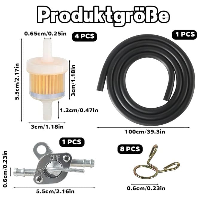 Cross-border Motorcycle Mini Racer Filter Kit ATV Gasoline Fuel Filter with Fuel Line Clips Magnetic Oil Cup