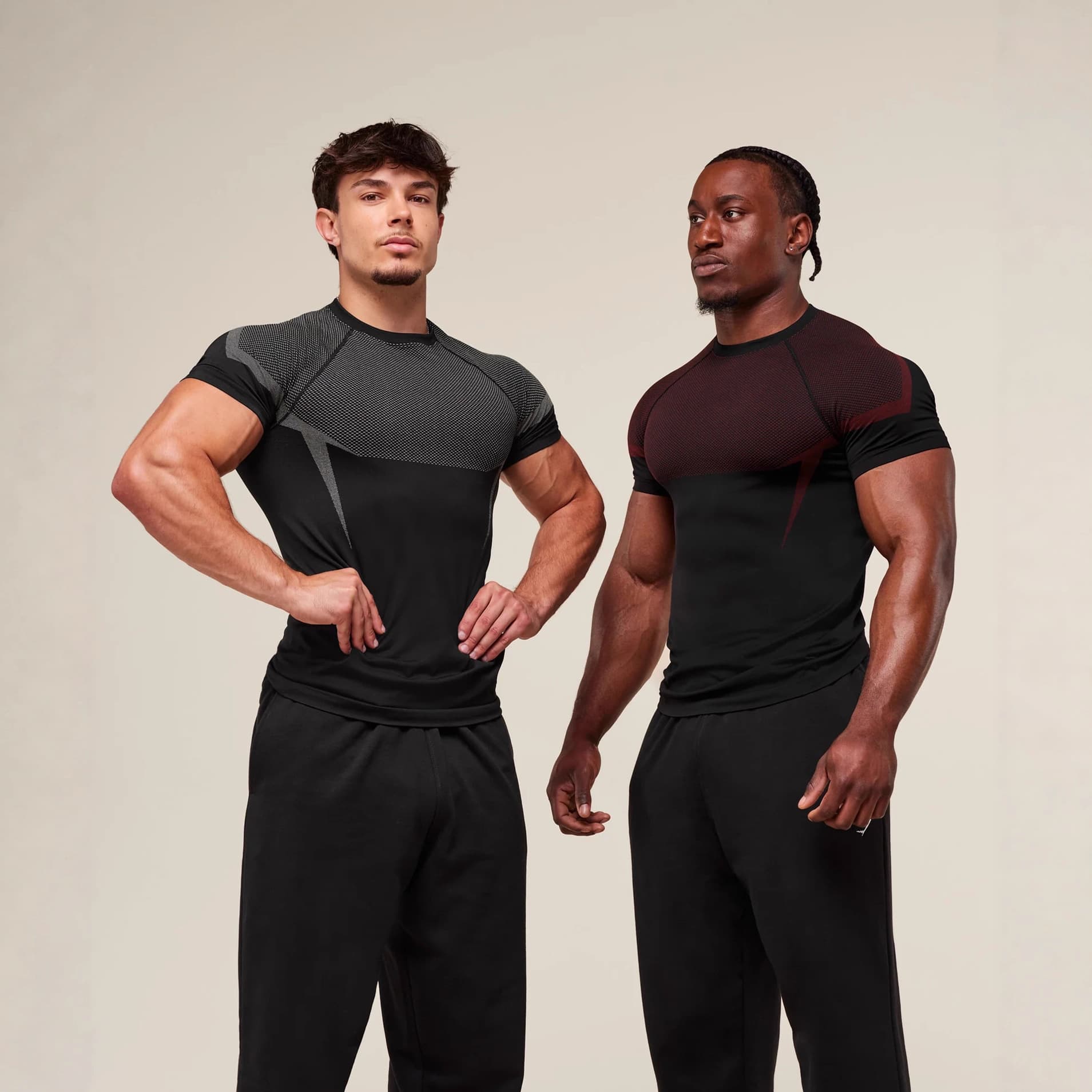 Cross-border Trade Men's Short Sleeve GYM Workout Running Training Top Quick-Dry Stretch Fashion Print Crew Neck T-Shirt