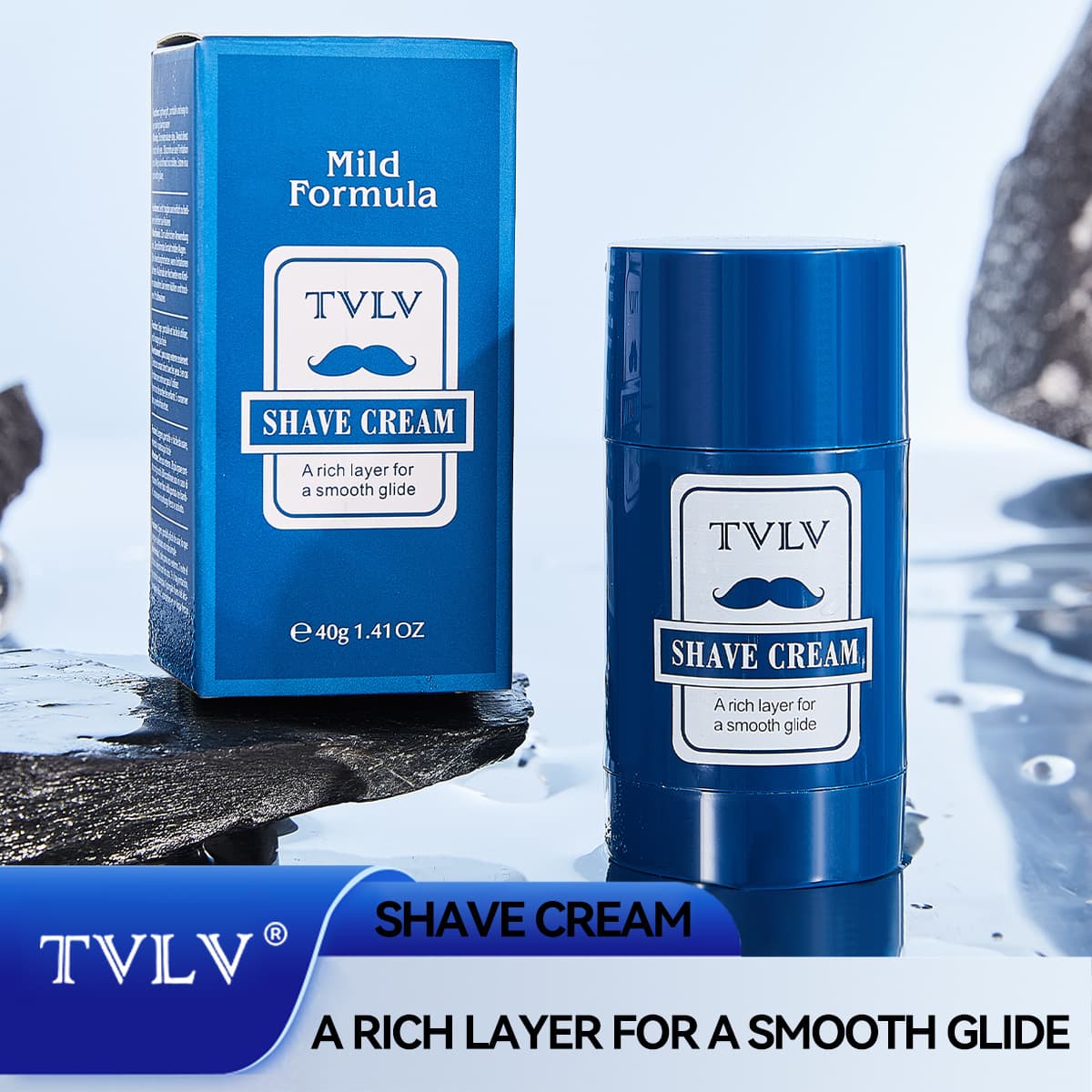 Cross-border New Hot Selling Shaving Cream TVLV Overseas Stock Available Skin Cleansing and Moisturizing Shaving Cream