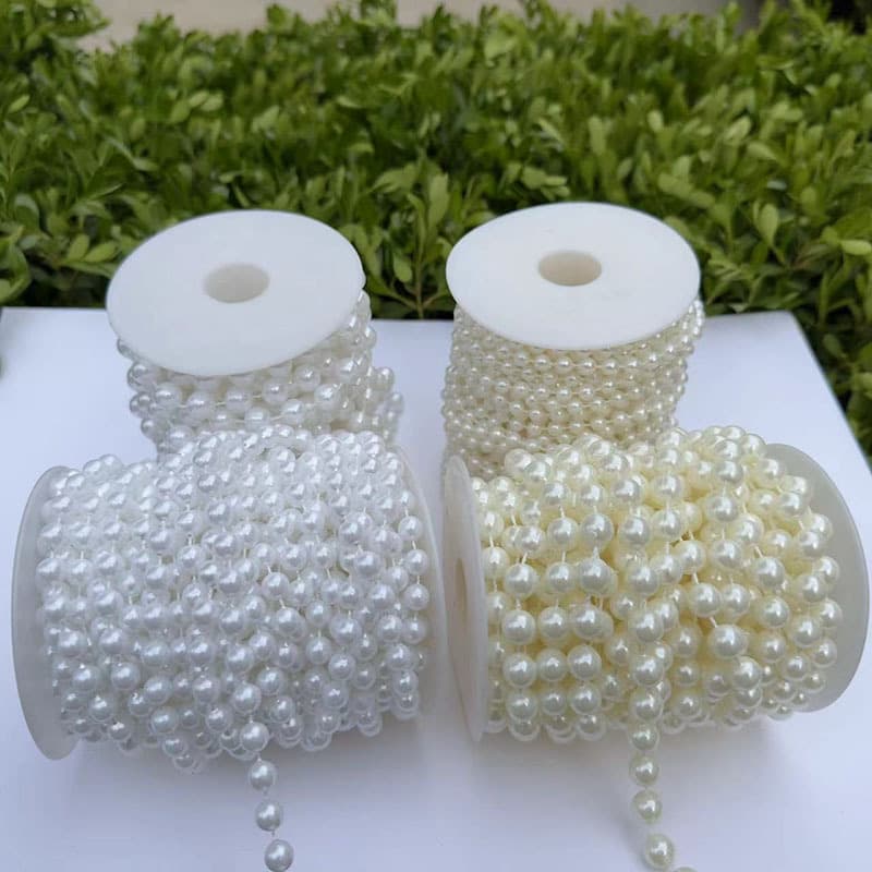 Pearl chain wedding bouquet creative ceiling faux pearl curtain DIY on-site decoration curtain material