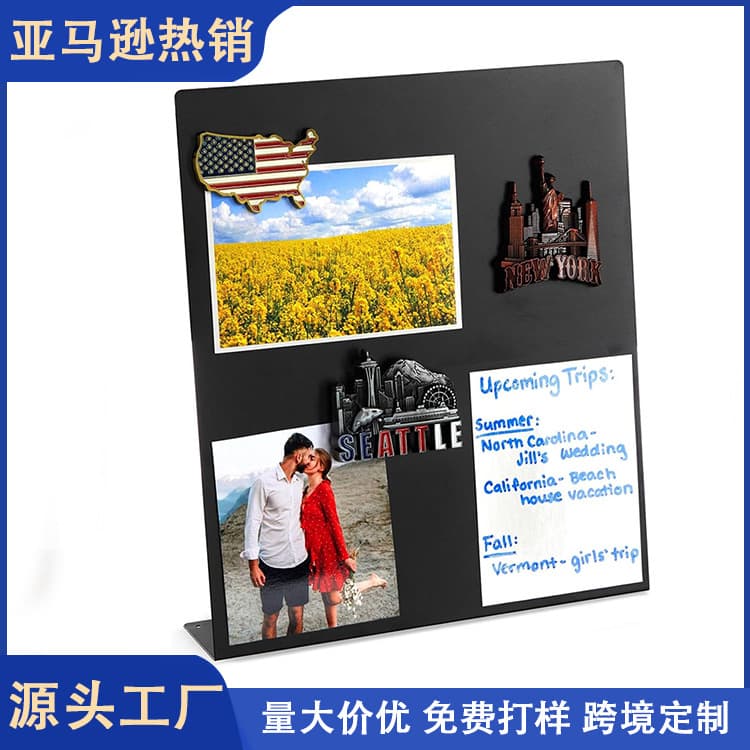 Magnetic Bulletin Board with Stand, Desktop Magnetic Metal Board for Home, School, Kitchen, Office Memo Display