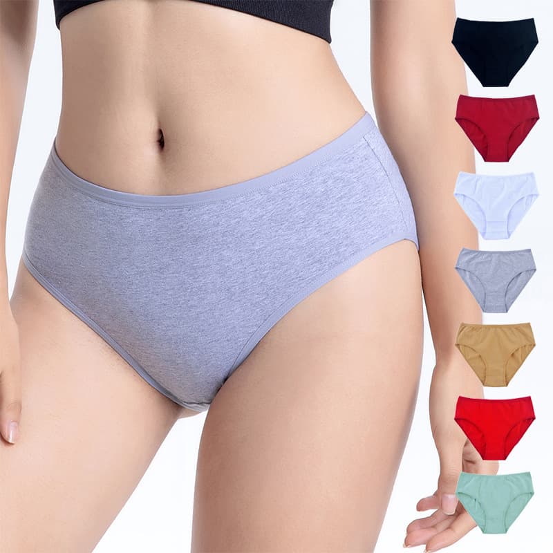 Cross-border Hot Selling Plus Size Women's Cotton Underwear High Waist Ladies Panties Wholesale Cross-border Women's Triangle Briefs