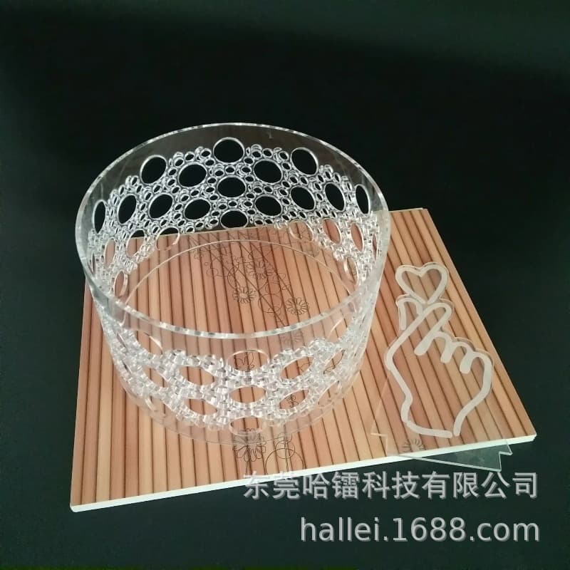 Acrylic Round Tube Cutting and Hollow-out Processing, Organic Glass Cylinder Rotary Engraving, and Laser Marking