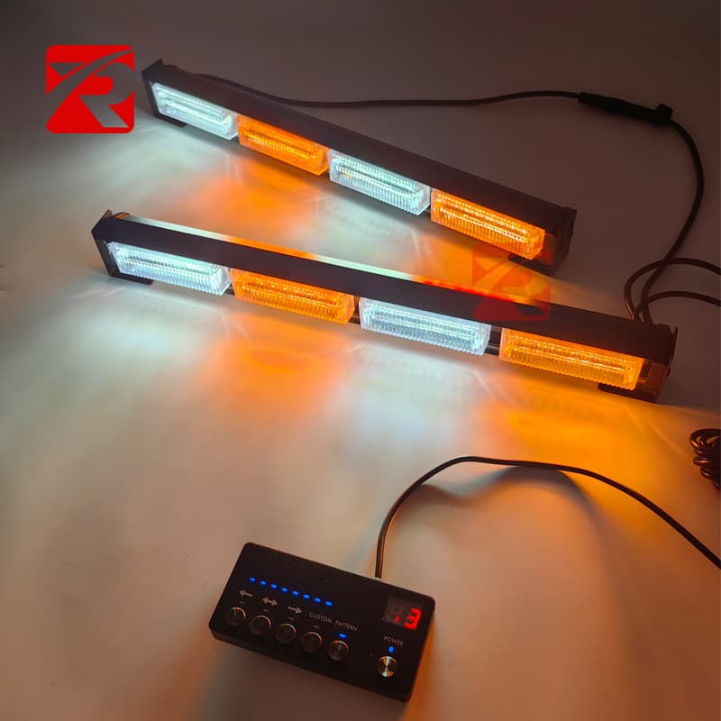 Cross-Border 12-24V One-to-Two LED Emergency Flash Light, Strobe Light Bar Light, LED Traffic Advisor Light Bar