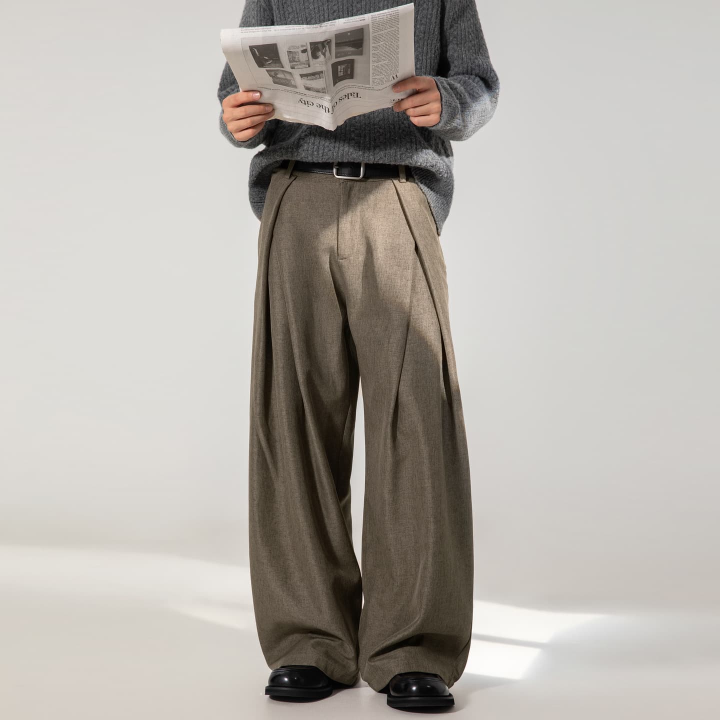 Pleated A-Shape Old Money Casual Dress Pants Spring Autumn High-End