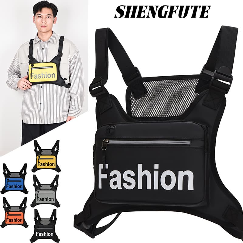 New Cross-border Tactical Utility Backpack Cool Outdoor Sports Hiking Reflective Chest Pack Vest Backpack