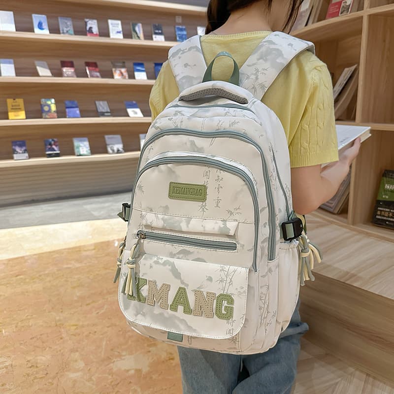 Junior high school students schoolbag girls high school primary school students third to sixth grade large capacity strong and durable backpack Chinese style