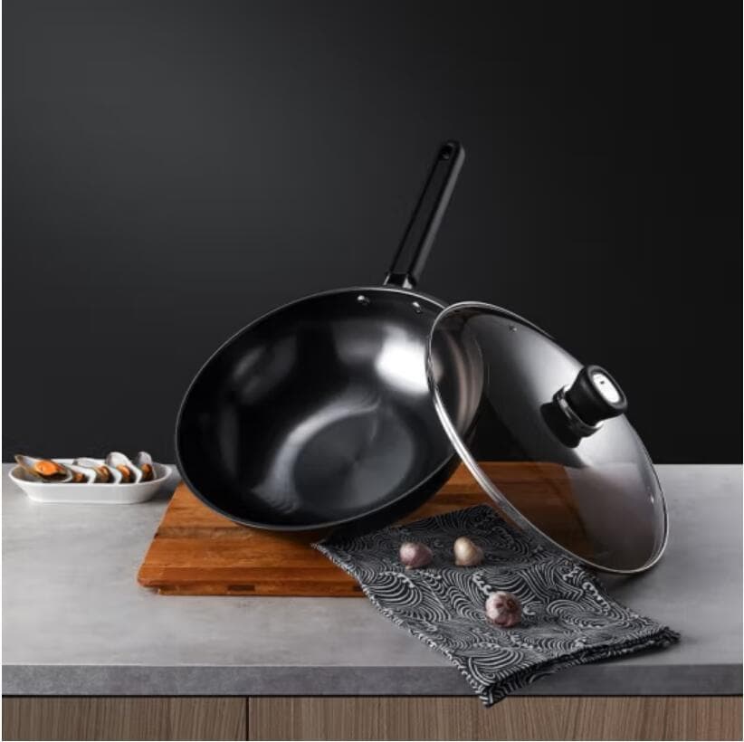 Corningware WORLD KITCHEN Corning Chef Series Refined Iron Wok WK-JTCG62L/KZ