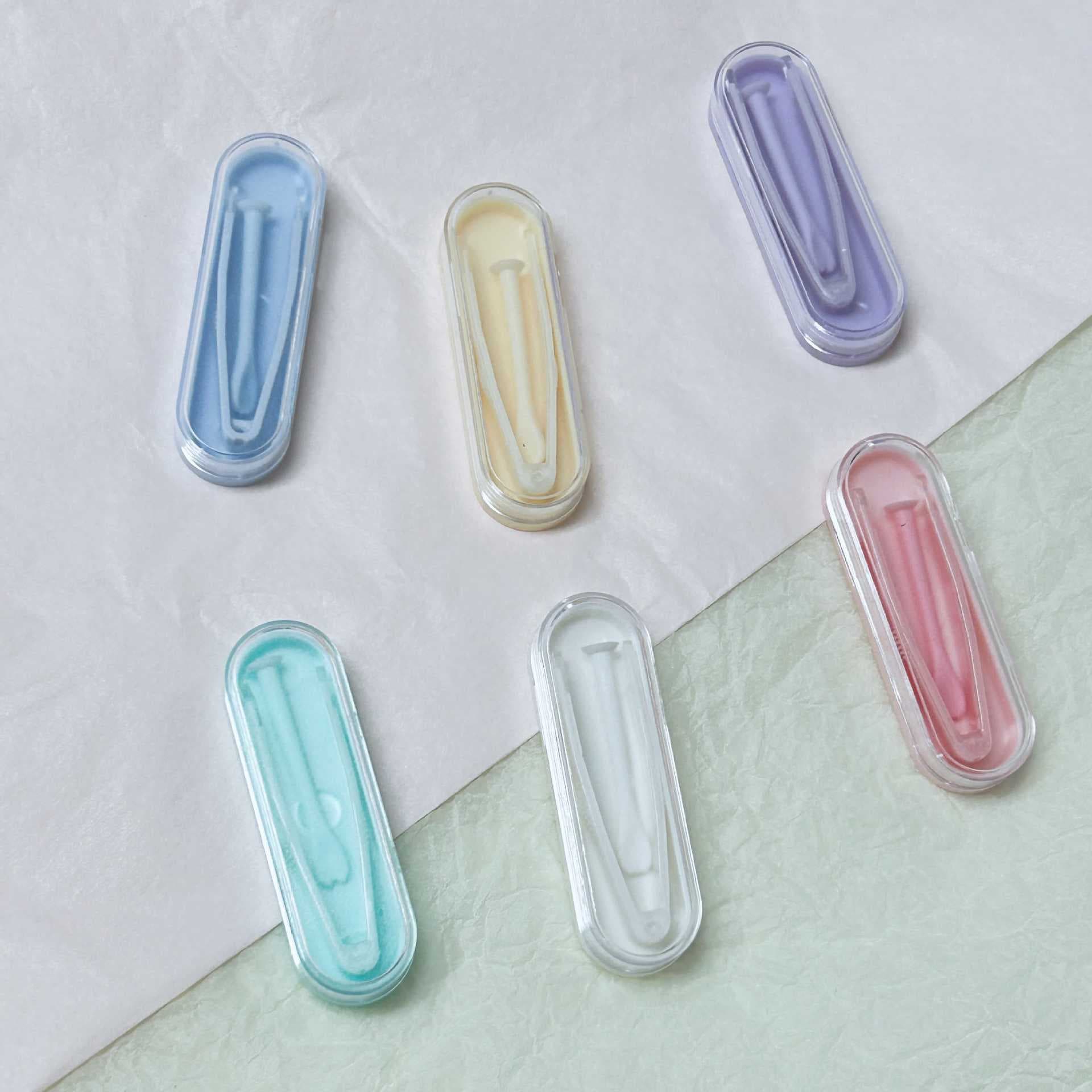 New ins style small fresh macaron contact lens cosmetic lens applicator with enlarged tweezers and stick set 339