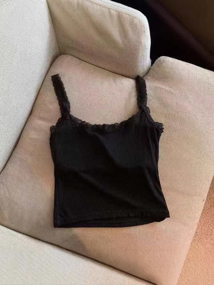 Sexy Lace Camisole Top for Women Sweet Pure Desire Style Outerwear Backless Tube Top One-Piece Short Sexy Top