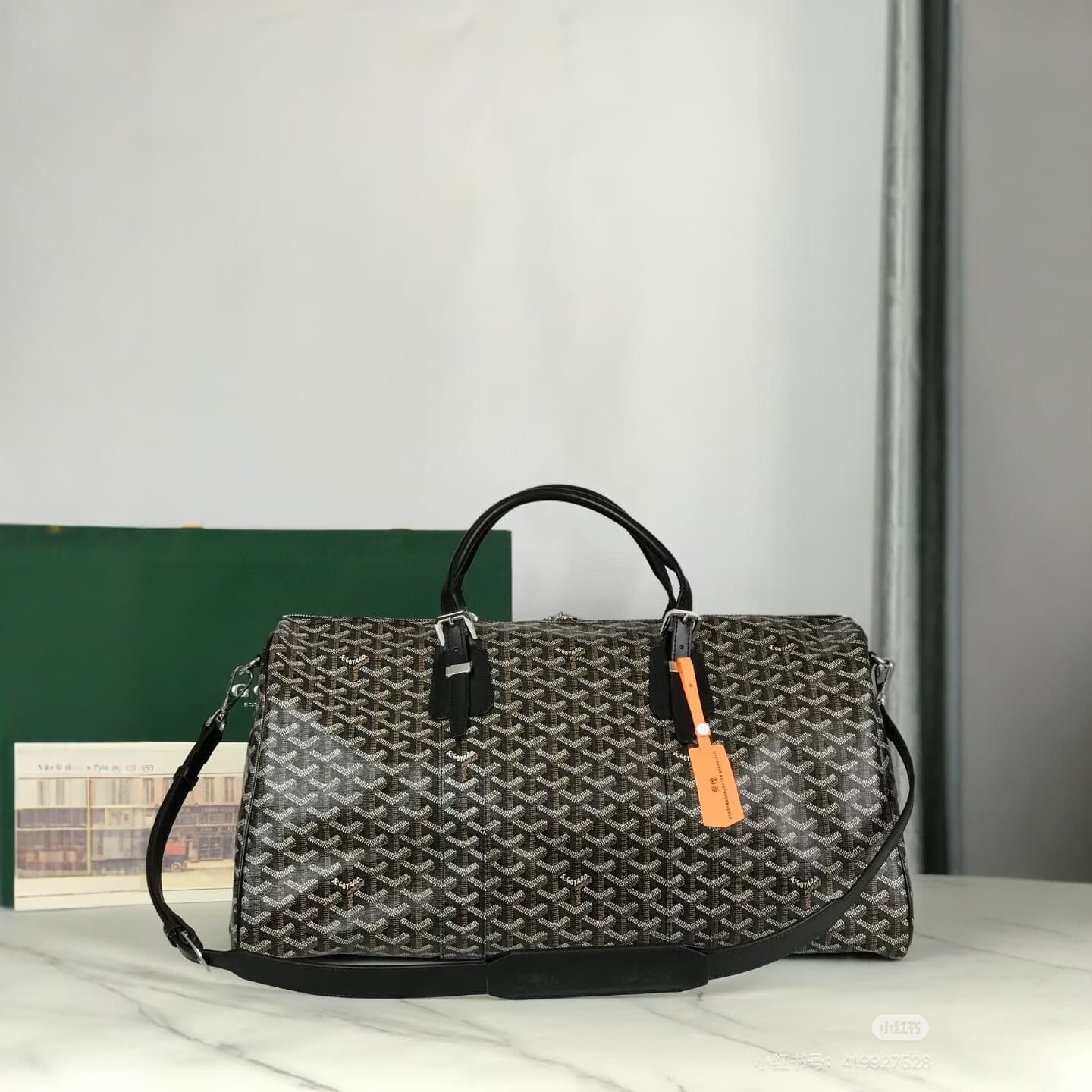Goyard-style high-quality Y-pattern printed travel bag, large-capacity gym bag, travel tote for trips, European and American style