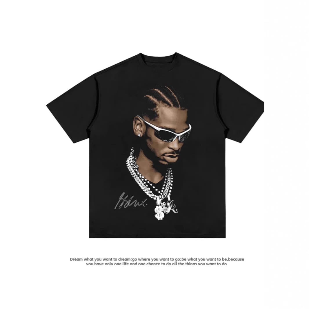 Alexander - heavyweight pure cotton trendy brand men's and women's same style t-shirt American style direct spray new short sleeves