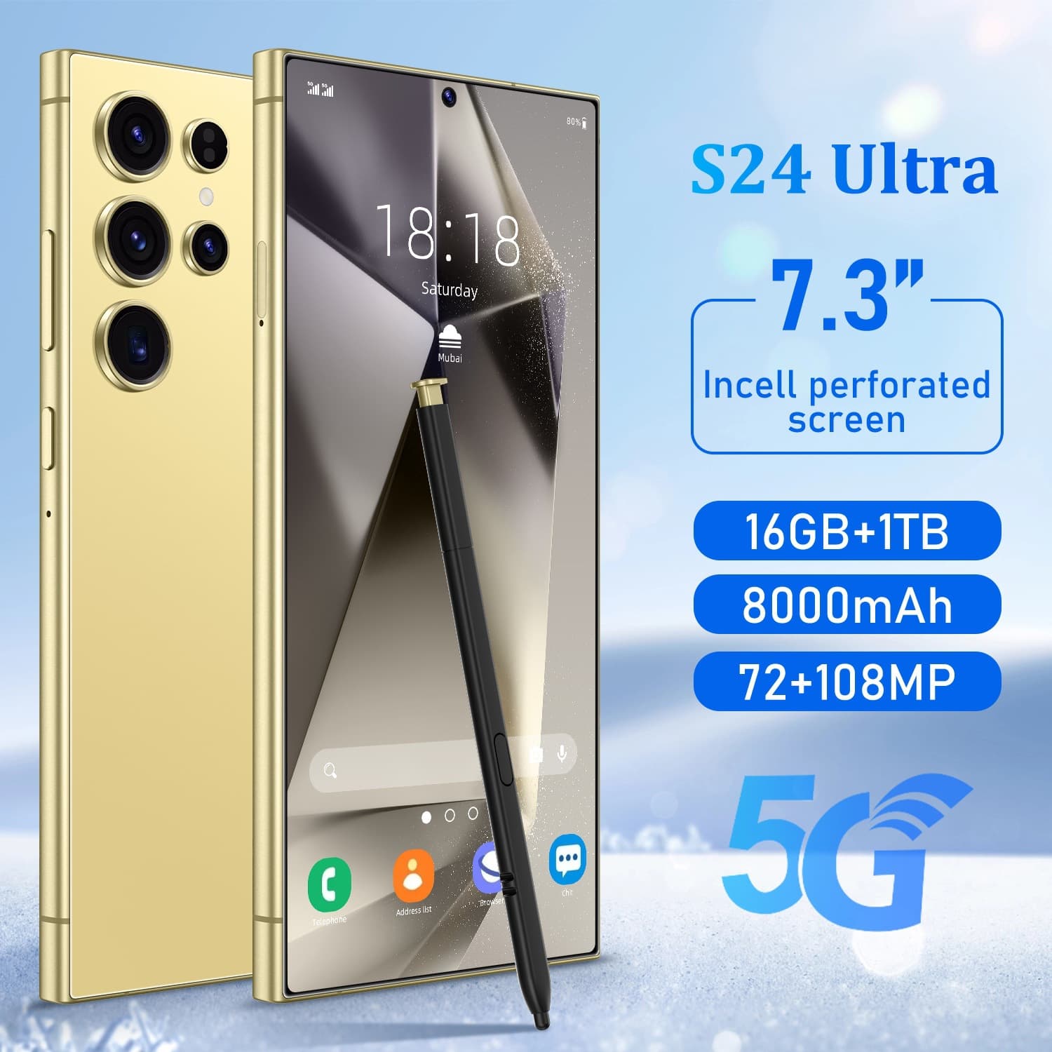 Cross-border Mobile Phone S24 Ultra Hot-selling Smartphone 3+64GB True 4G Full Netcom 6.75-inch All-in-one Wholesale