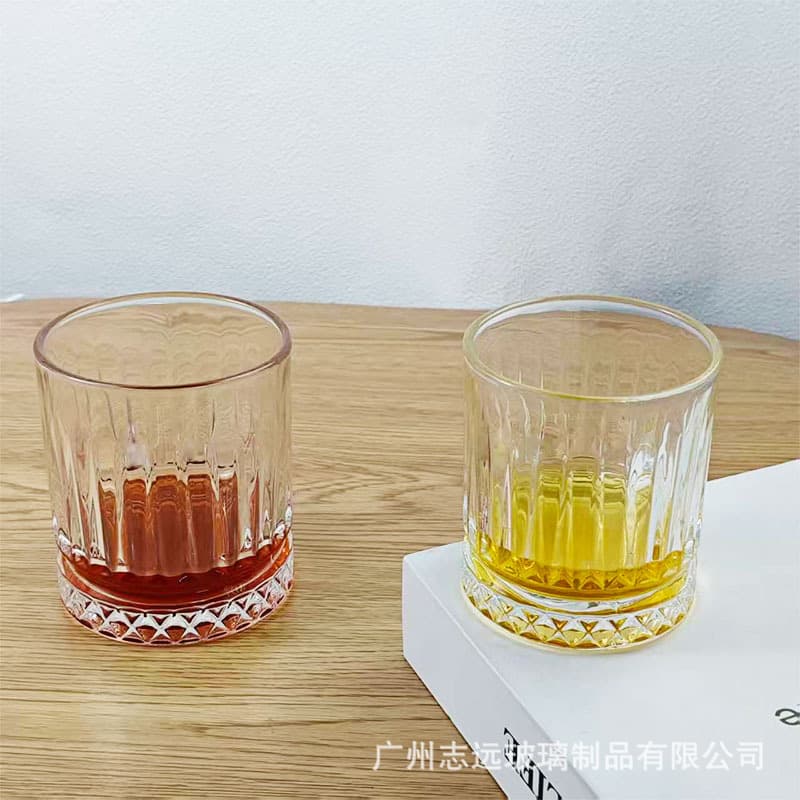 Whiskey pure drinking glass, beer glass, brandy glass, household high-end classical striped wine glass, tasting glass