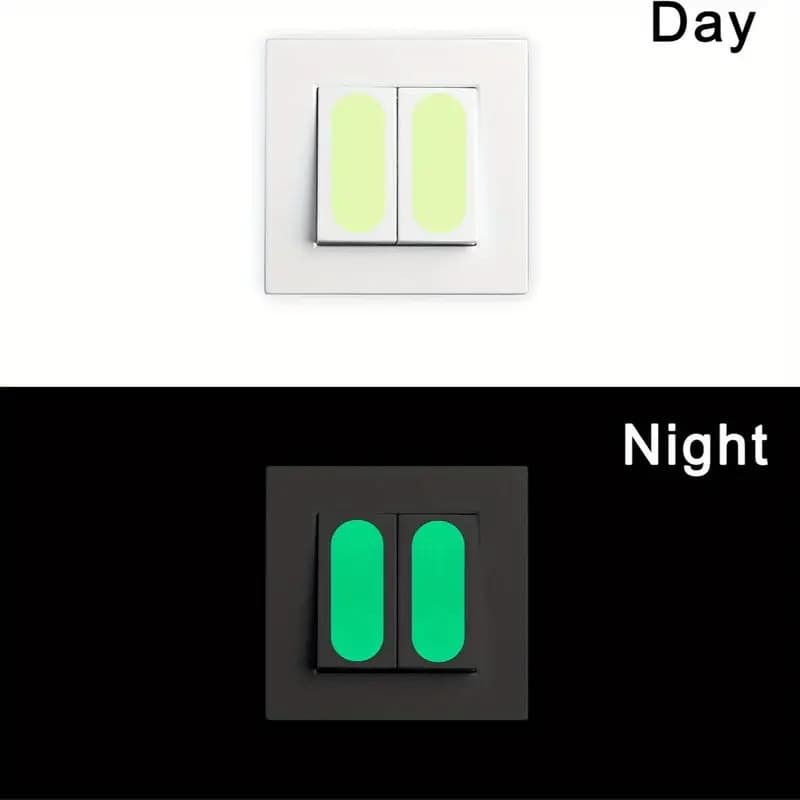 Glow-in-the-Dark Switch Sticker Luminous Button Label DIY Glowing Indicator Sticker for Car Motorcycle Night Glow Decal Cross-Border