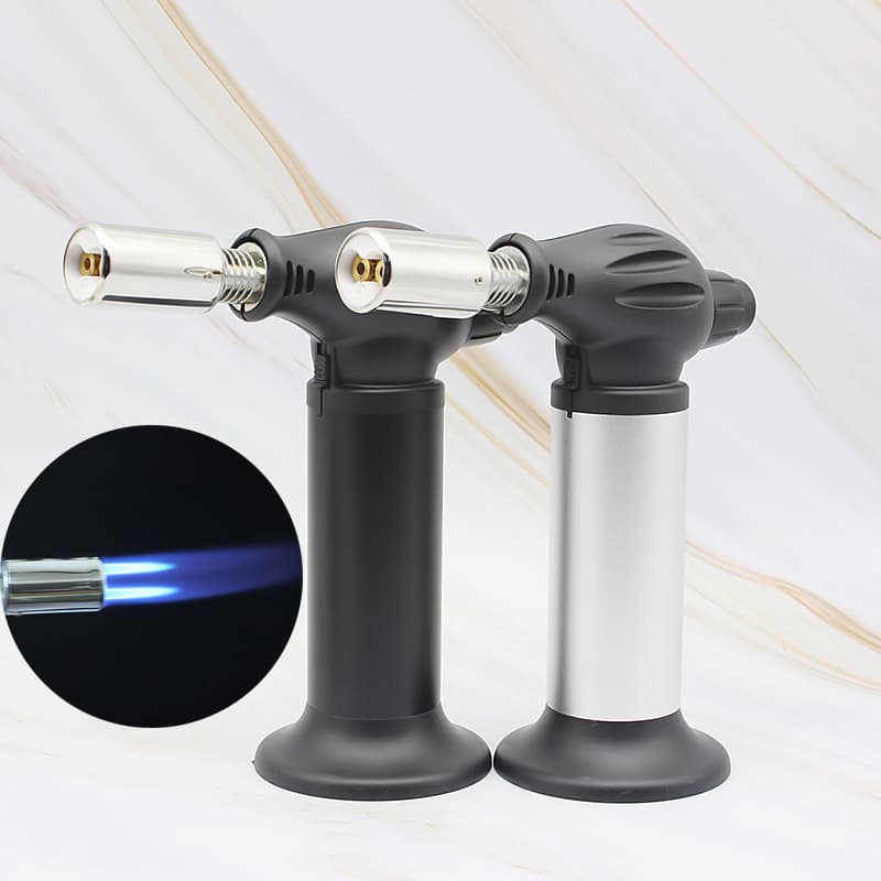 660 Dual Jet Refillable Inverted Welding Torch Lighter BBQ Cooking Butane Lighter Hardware Tool Soldering Gun