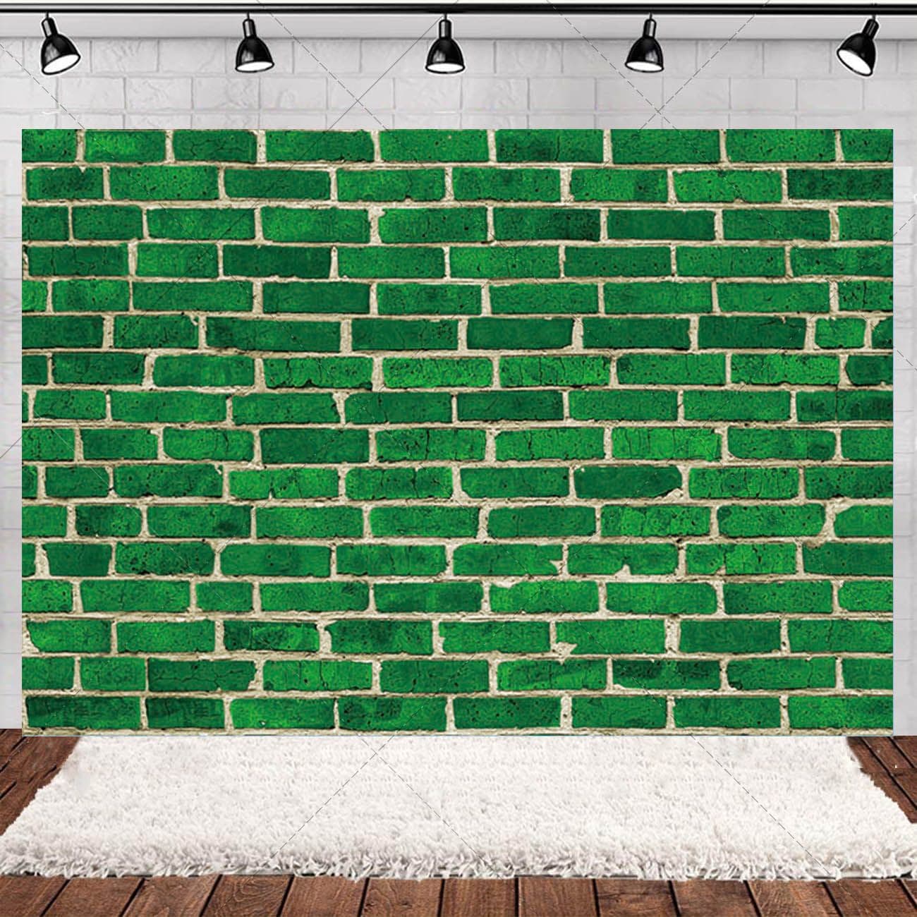 Amazon New Cross-border Floral Brick Wall Theme Kids Birthday Party Photo Booth Background Backdrop Decor