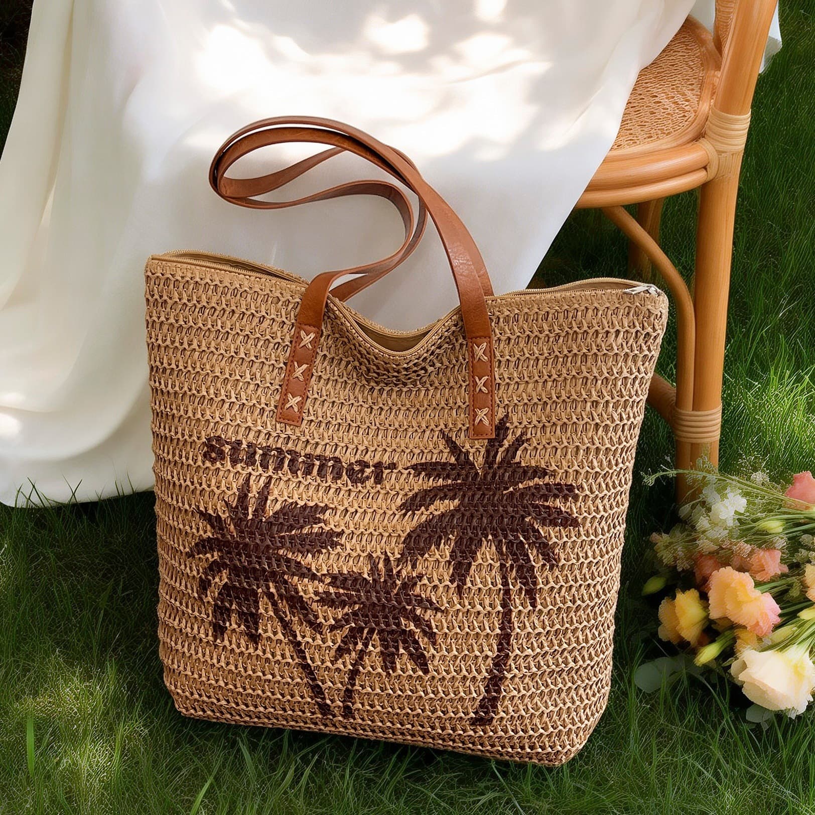 Large Women's Bag 2026 New Woven Tote Bag Underarm Straw Bag Spring Large Capacity Woven Bag Baoding Baigou