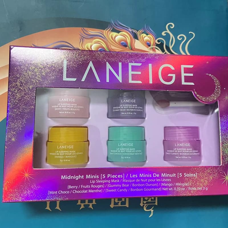 New Korean Orchid Premium Lip Mask Series Lip Mask Lip Balm Sample 3g Five-Piece Set Lip Mask Lip Cream Moisturizing