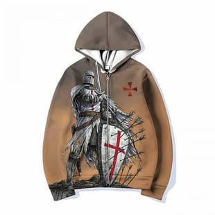 2026 Fall Zipper Hoodie 3D Digital Print Men's Casual Loose Hoodie Wholesale