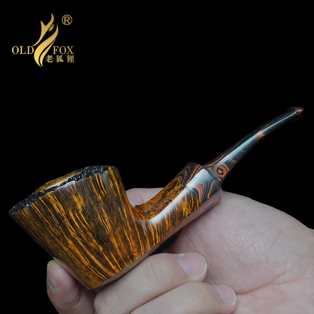 Briar Wood Dublin Rusticated Pipe 3mm Filter Handmade Flat Insert Vintage Men's Solid Wood Smoking Set