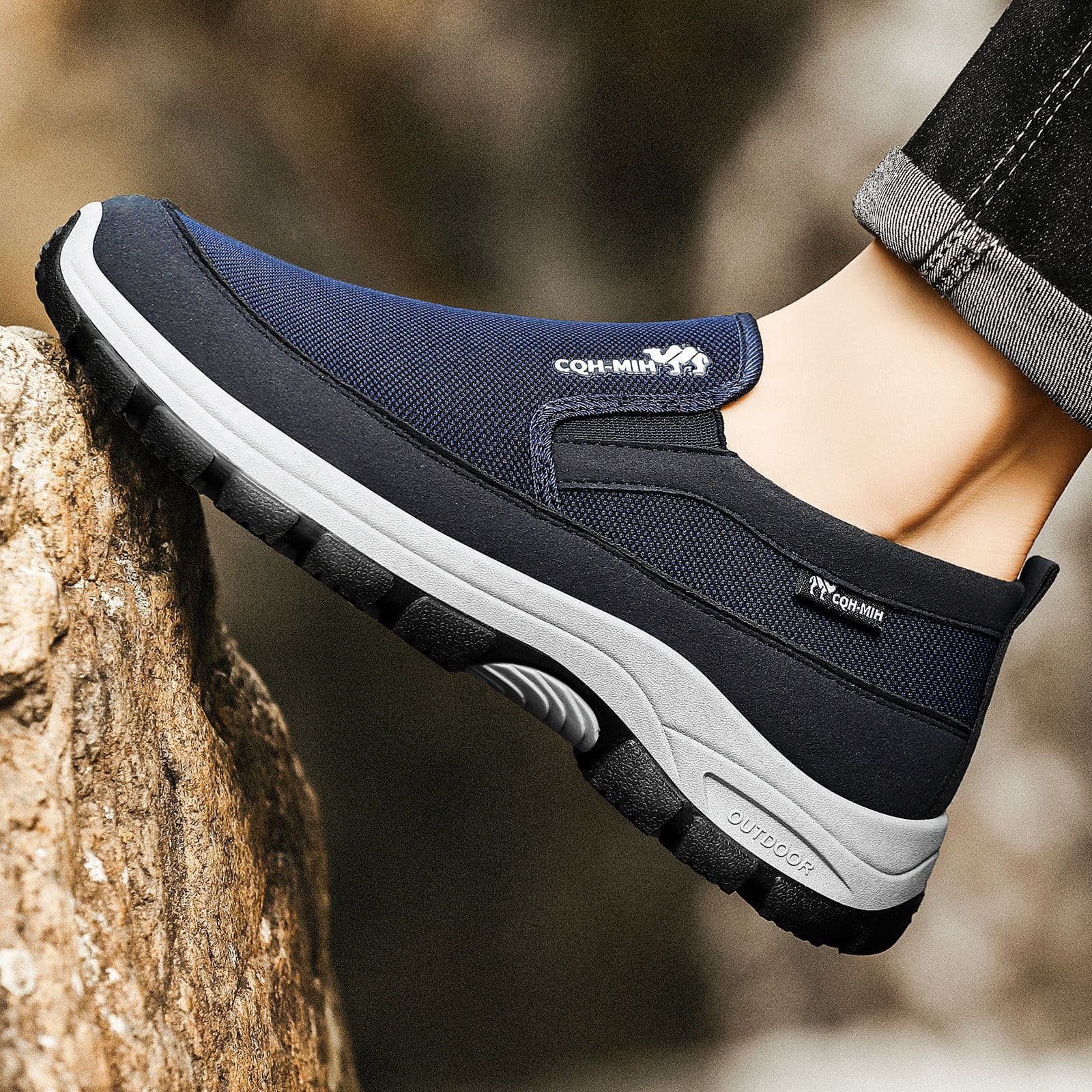 Men's Cross-Border New Summer Casual Breathable Shoes, Lightweight Non-Slip Slip-On Dad Shoes, Old Beijing Cloth Shoes