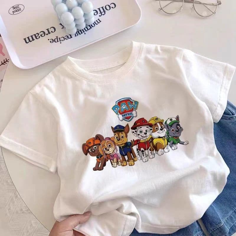 Cotton Kids T-Shirt Boys Girls Baby Short Sleeve Summer 2025 New Style Paw Patrol Top