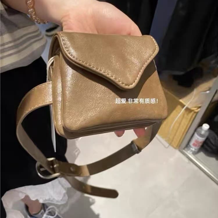2026 Early Autumn New Korean Style Omni Concave Shape Waist Bag Internet Celebrity Fashion Belt Decoration Card Holder Mini Coin Purse